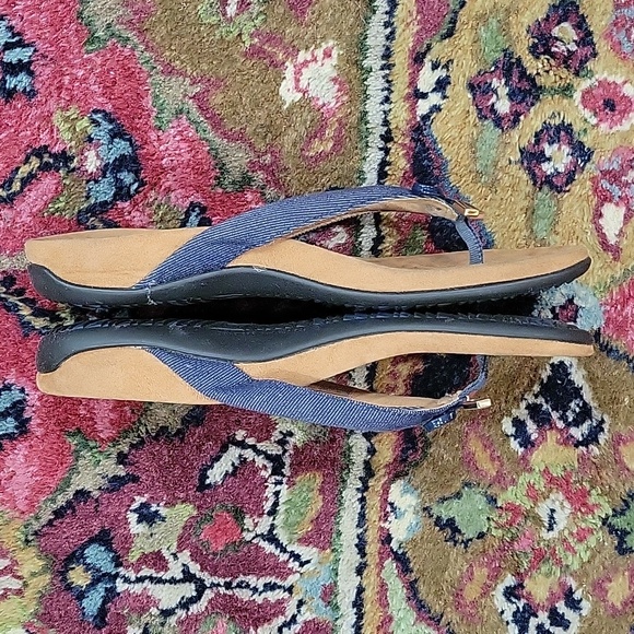 Vionic arch support flip flops sandals Denim blue size 7 - Picture 3 of 6